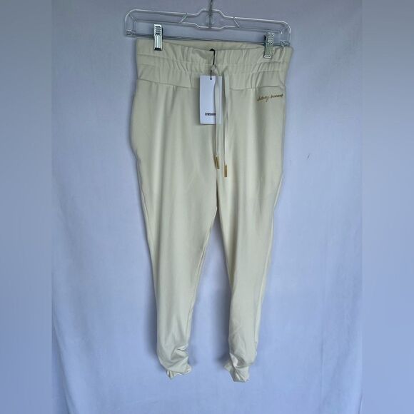 Gymshark X Whitney Simmons High Waist Fitted Jogger size XS Unbleached White NWT - Picture 4 of 10